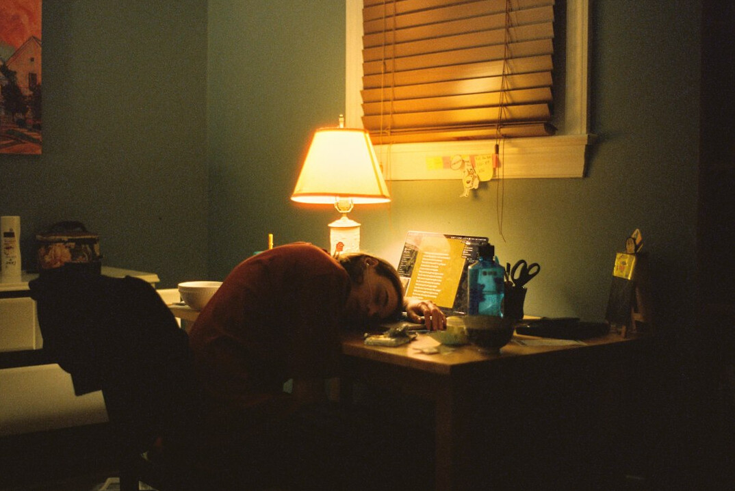 mystery writer at desk